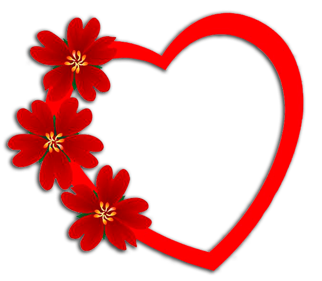Corazón con flores