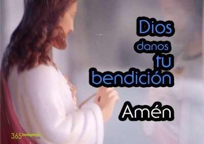 Imagen con frase de Dios danos tu bendición