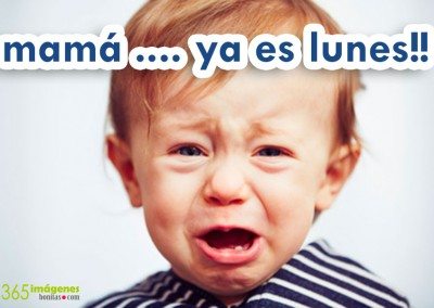 Imagen de niño llorando porque es lunes