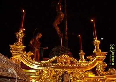 Cristo en la procesión de semana santa de Málaga