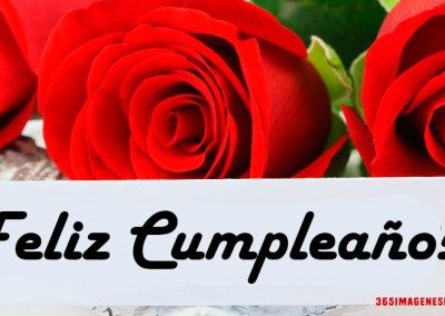 Feliz cumpleaños con rosas