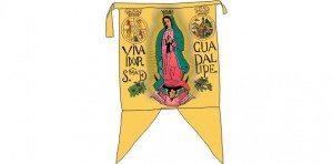 Bandera México Virgen de Guadalupe