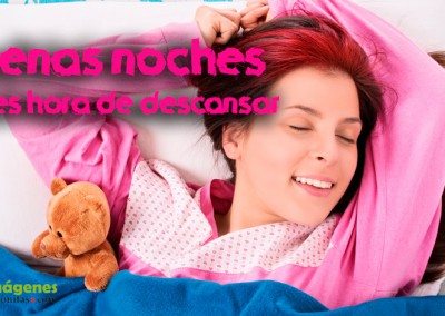 Imágenes de buenas noches, una chica durmiendo