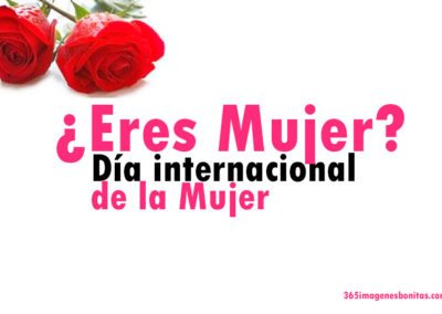 ¿Eres mujer? Feliz día