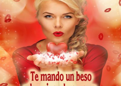 Te mando un beso y lo quiero de regreso