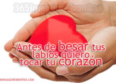 Antes de besar tus labios imagen de un corazón