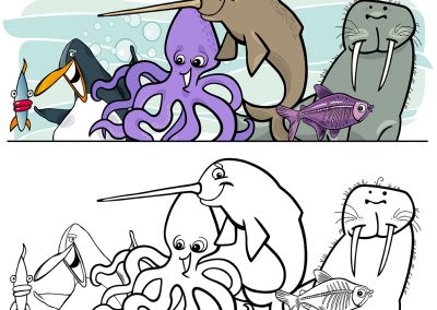 animales-marinos-para-dibujar-lamina-2