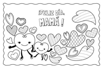 Corazones para pintar el día de la madre