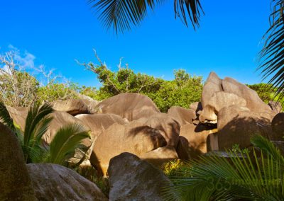 Paisaje tropical de Seychelles