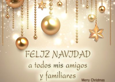 Amigos y familiares, feliz navidad