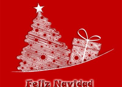 ⭐ de Moda Colorido Feliz Navidad Tarjeta en español Navidad Bolas tema C105