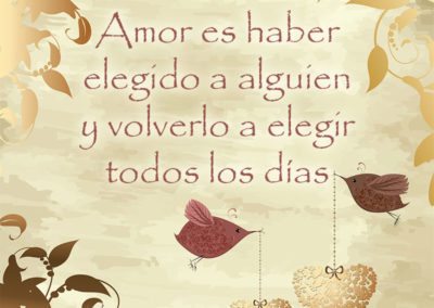 Amor es elegir a alguien frases de amor