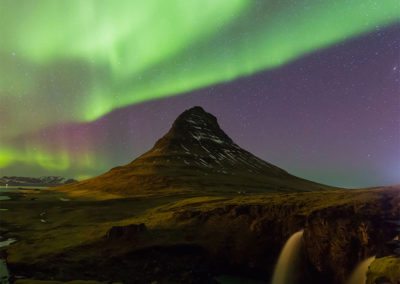 Verde boreal en Kirkjufell