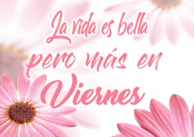 feliz viernes con flores