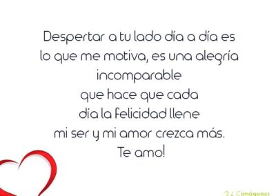 Frase de amor para una mujer < despertar a tu lado >