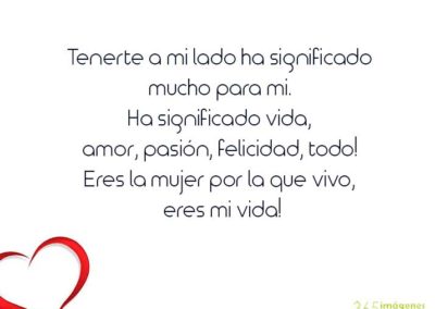 Frase de amor para una mujer < tenerte a mi lado >