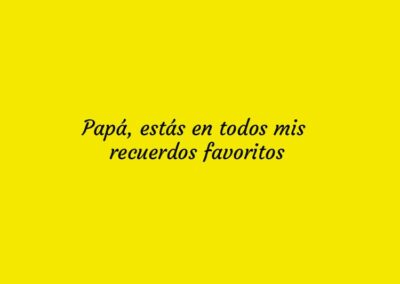 Papa estas en todos mis recuerdos favoritos