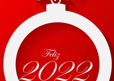 Feliz navidad 2022 con bola navideña