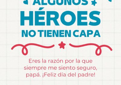 Eres la razón por la que siempre me siento seguro, papá. ¡Feliz día del padre!