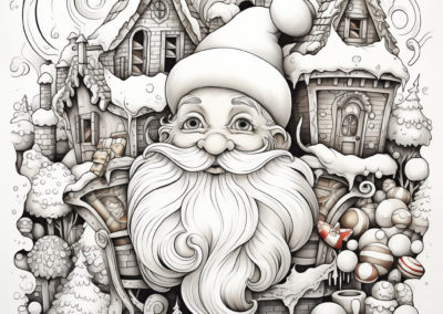 dibujo santa claus para colorear