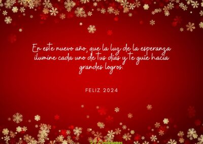 En este nuevo año, que la luz de la esperanza ilumine cada uno de tus días y te guíe hacia grandes logros